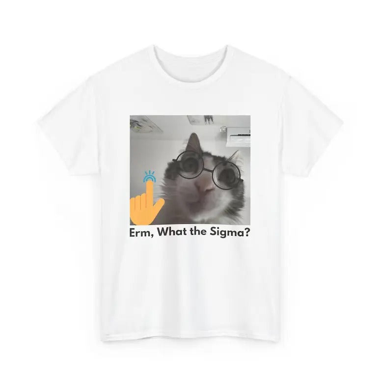 Funny Cat Sigma Meme T-Shirt, Silly Cat Tee Hoodie, Sweatshirt | RetroVerseTees.com