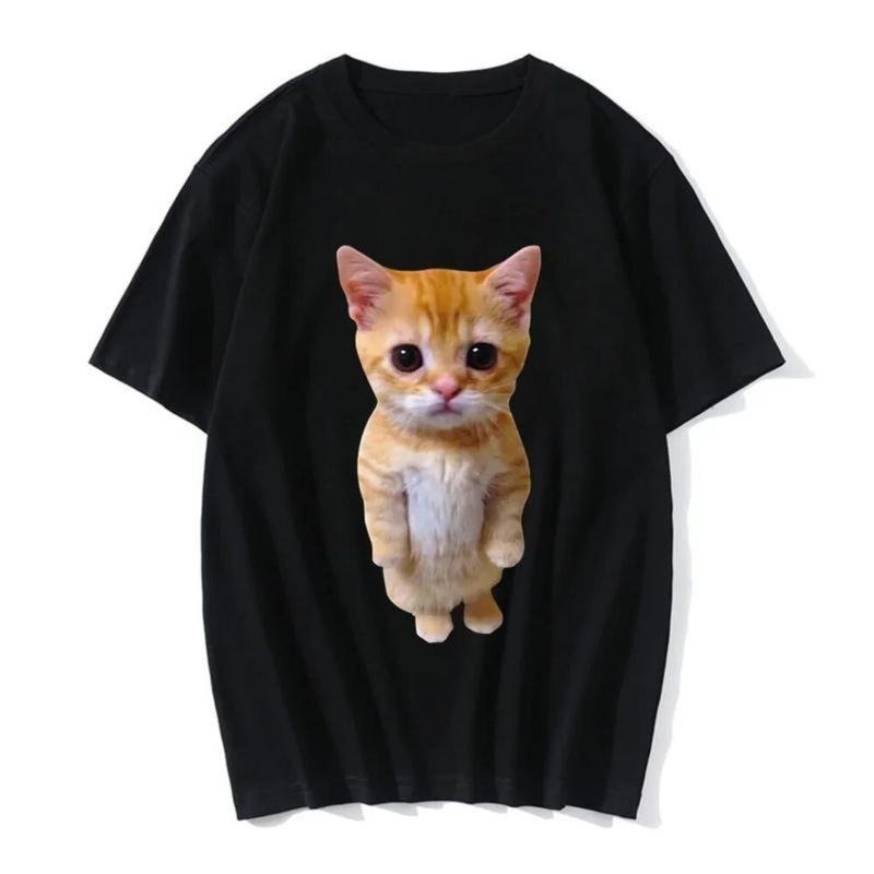 Funny Cat Women Casual Lightsaber brand-Shirt Women Men Summer Harajuku Lightsaber brand Shirts Girl Boy Casual Fashion...