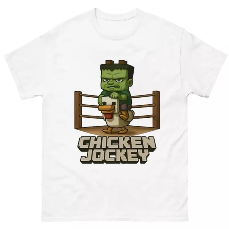 Funny Chicken Jockey T-Shirt Featuring Hilarious Meme and Playful Gaming Design Hoodie, Sweatshirt | RetroVerseTees.com