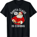 Funny Christmas - Santa is coming Ugly Sweater Party XMAS T-Shirt Hoodie, Sweatshirt | RetroVerseTees.com
