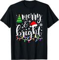 Funny Christmas Shirt, Christmas Gift, Merry and Bright Christmas Lights Funny Family Christmas T-Shirt