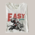 Funny Christmas Vintage Tee, Easy Tiger Christmas Santa T-Shirt, Graphic Tee, Meme Cringe Funny Dumb Shirt, Menswear...