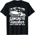 Funny Construction Work Shirts, Concrete Finisher Funny Concrete Construction Work T-Shirt Menswear Casual Cotton Top...