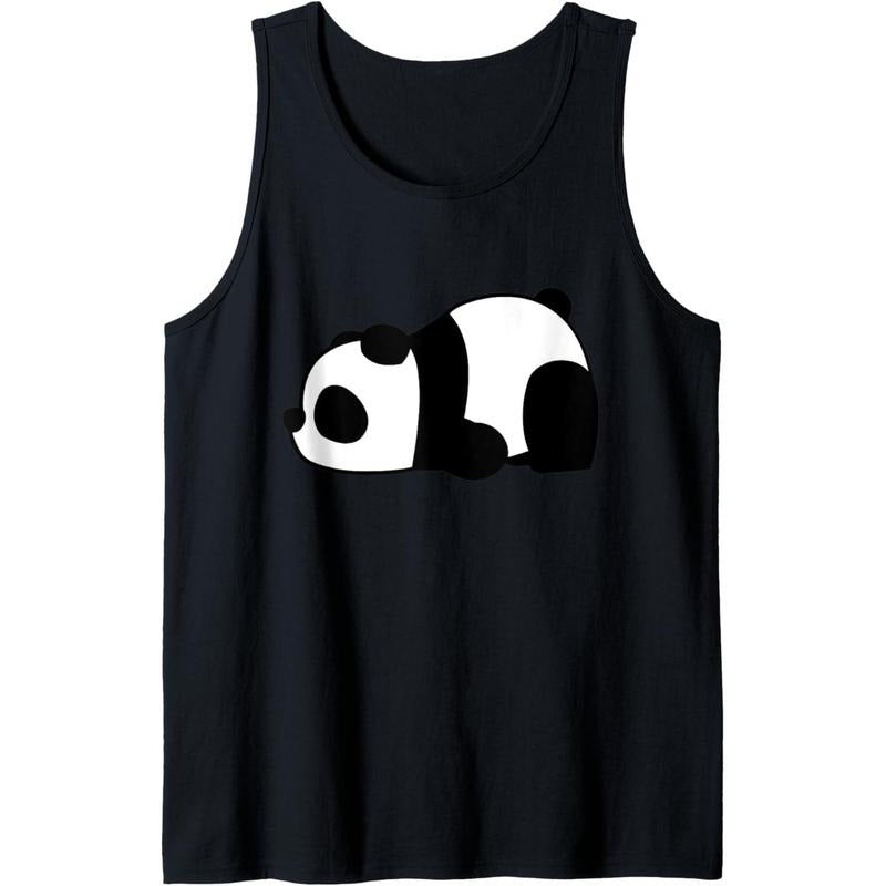 Funny Cute Lazy Panda Tank Top Made in USA T-Shirts, Hoodie, Sweatshirt | RetroVerseTees.com