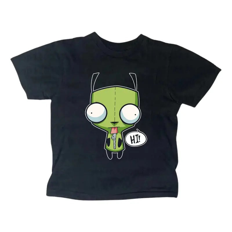 Funny Cute Zim Baby Tee - Y2K Women Streetwear - Gothic Emo Girl Top - Scene Clothing 2000s