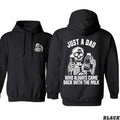 Funny Dad Hoodie - Hilarious "Just a Dad Who Always Came Back with the Milk" Skeleton Graphic, Unisex Cotton Apparel for...