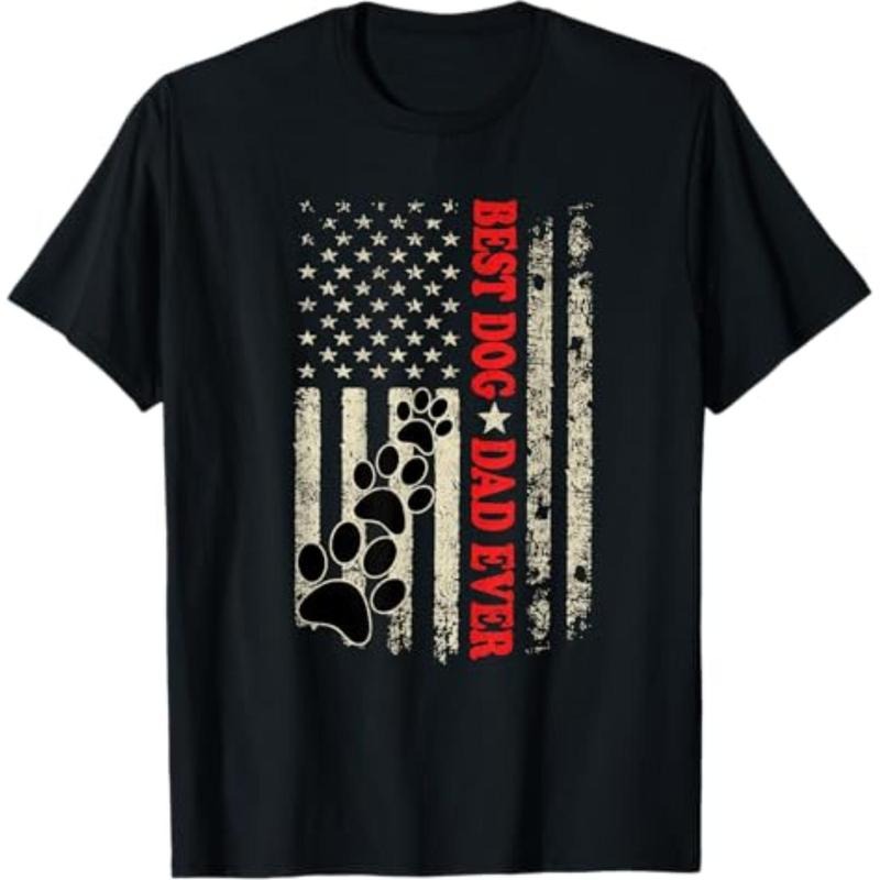 Funny Dad TNF Day Dog Dad USA Flag T-Shirt Hoodie, Sweatshirt | RetroVerseTees.com