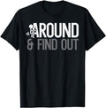 Funny Dark Humor Shirts For Men, Stick Man Around And Find Out FAFO Funny Adult Humor Men T-Shirt Menswear Casual Cotton...