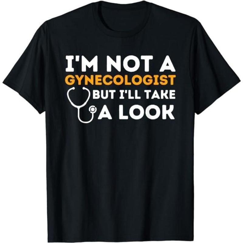 Funny Dark Humor Shirts For Men, Swoosh'Bat brand Not WB shield Gynecologist But Swoosh'Spiky hair fighters Take WB...