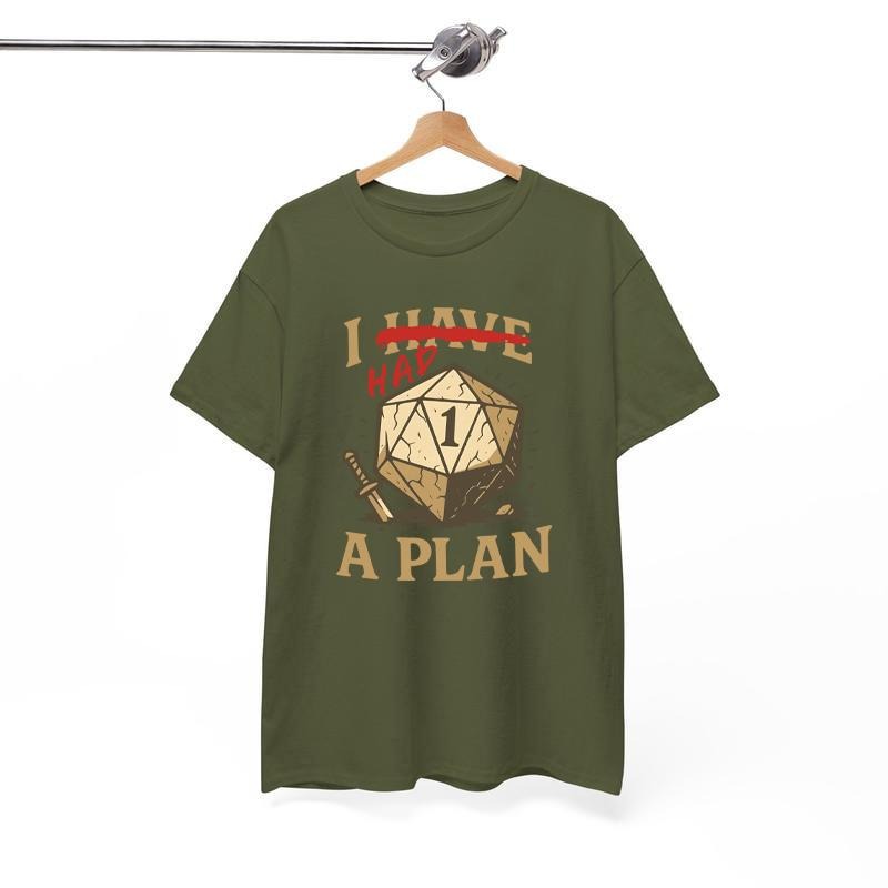 Funny DnD Critical Fail I Had a Plan Gaming T-Shirt, Dungeon Master Gift, RPG Player Shirt, Geek Merch Tabletop, I Have A...