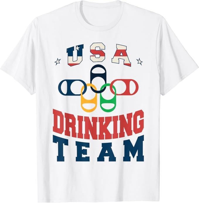 Funny Drinking Shirts, Merica Funny USA Drinking Team Patriotic USA America T-Shirt | Funny Shirts For Night Out Casual...