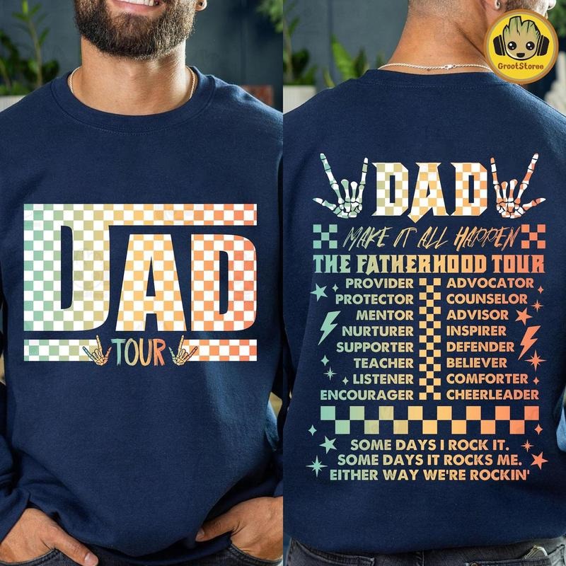 Funny Fatherhood Shirt, Dad Rock Tour Shirt, Fatherhood Tour Shirt,  Dad Life Shirt, Fathers Day Gift, Father's Day Shirt...