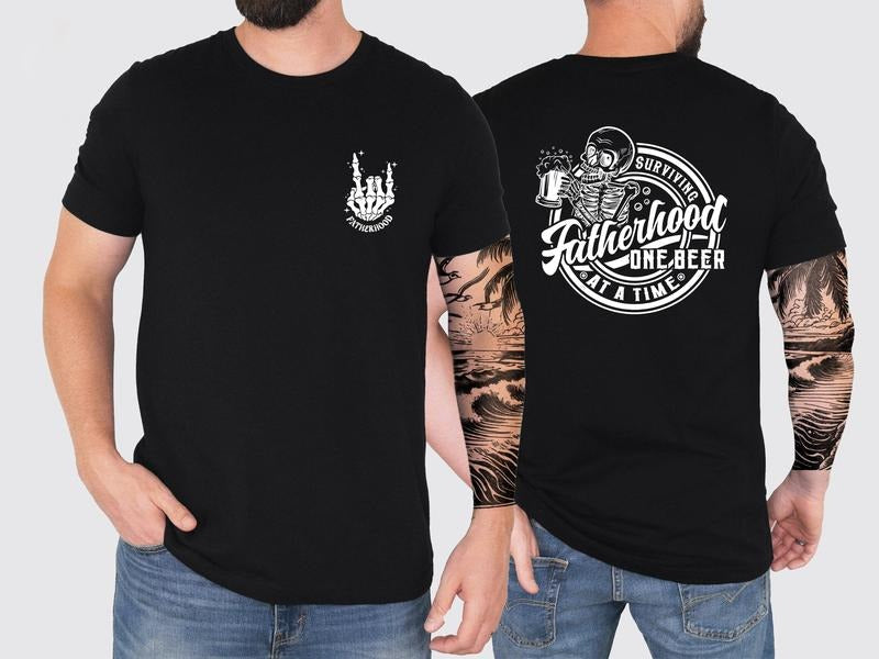 Funny Fatherhood Tshirt, Dad Tee, Happy Fathers Day Shirt, Gift For Dad, Dad Joke Shirt, Trendy Back And Front Shirt,...