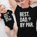 Funny Fathers Day Gift for New Daddy, Best Dad By Par Shirt Matching with Baby, Daddy and Me Matching Tee, Golf Dad Gift,...