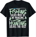 Funny Fishing Shirts, Fishing Solves My Problems T-Shirt Cotton Fashion Casual Classic Hoodie, Sweatshirt