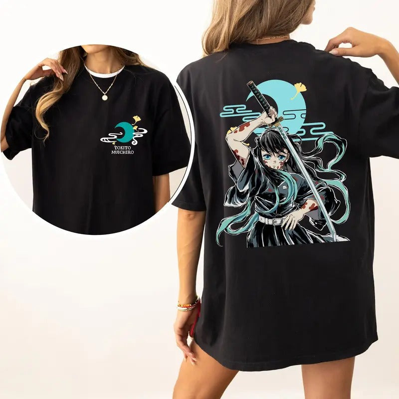 Funny Fog Breathing DM Hashira Characters Tshirt Crewneck Hoodie Comfort Cotton Sweatshirt | RetroVerseTees.com