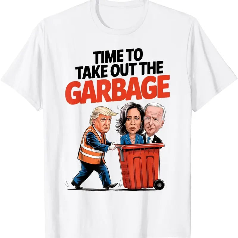 Funny Garbage For Trump 2024 - Time To Take Out The Garbage T-Shirt Hoodie, Sweatshirt | RetroVerseTees.com