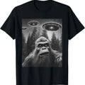 Funny Graphic Tee For Men Women Big.foot Sasquatch Alien UFO T-Shirt Hoodie, Sweatshirt | RetroVerseTees.com