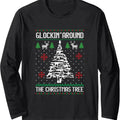 Funny Guns Ugly Christmas Sweaters for Gun Lovers Men Women Long Sleeve T-Shirt Hoodie, Sweatshirt | RetroVerseTees.com
