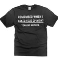 Funny Humor shirt Your Opinion Funny Mens t-shirt Birthday Gift shirt Hoodie, Sweatshirt | RetroVerseTees.com