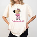 Funny Lowkey Chill Girl Comfort Colors Shirt, Just A Chill Girl Graphic Tee, Dog Meme Unhinged Tees, Inspirational...