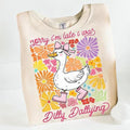 Funny Mama Goose Crewneck Sweatshirt, Sorry I'm Late I Was Dilly Dallying Goose Tee, Sarcastic Retro Shirt, Boho Floral...
