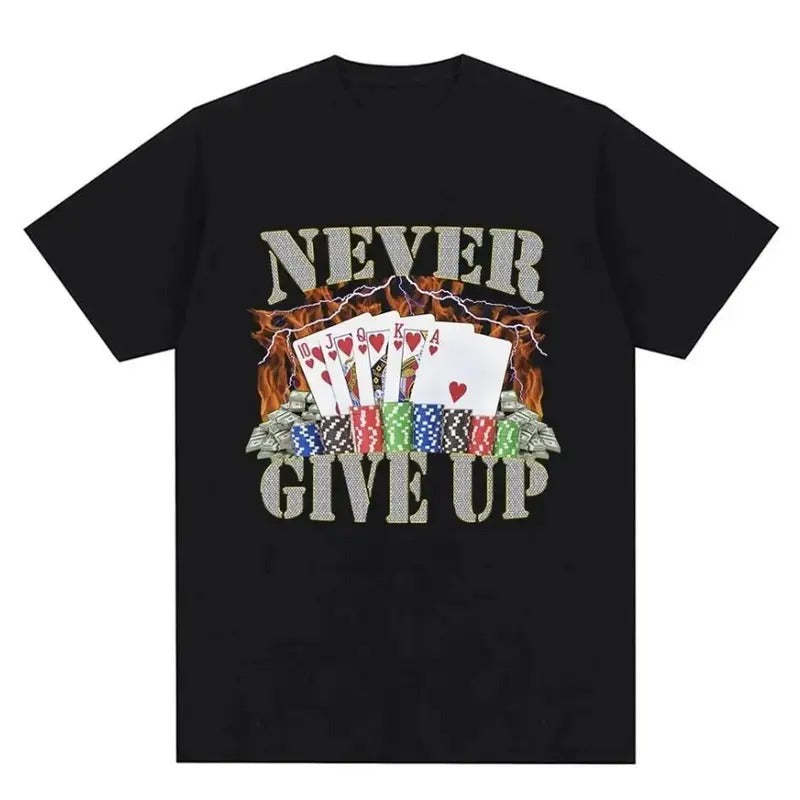Funny Meme 2024  Never Give Up Meme Graphic T-shirt Men Clothes Fashion Hip Hop TShirt Hoodie, Sweatshirt