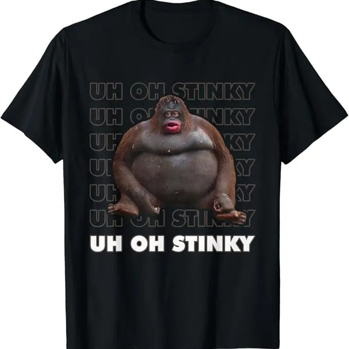 Funny Meme Shirts For Men, Uh Oh Stinky Funny T-Shirt Menswear Top Hoodie, Sweatshirt | RetroVerseTees.com