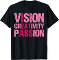Funny Men Shirts, Vision Creativity Passion Funny Vintage T-Shirt Menswear Top Casual Cotton Fashion Basic Hoodie, Sweatshirt