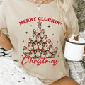 Funny Merry Cluckin' Christmas Shirt - Funny Holiday Graphic Tee, Casual Soft Short Sleeve Or Long Sleeve Unisex T-Shirt