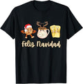 Funny Mexican Christmas Shirt, Christmas Gift, Feliz Navidad Funny Spanish Christmas Pan Dulce Cafe Tamales T-Shirt