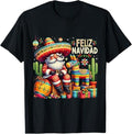 Funny Mexican Christmas Shirt, Christmas Gift, Feliz Navidad Mexican Funny Christmas Santa Festive Costume T-Shirt