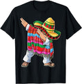 Funny Mexican Shirts, Dabbing Mexican Poncho Cinco de Mayo Boys Men Short Sleeve Sombrero Dab T-Shirt Menswear Top Casual...