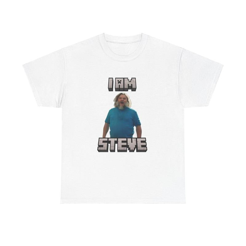 Funny Mine Craft Movie I Am Steve Meme T-Shirt Unisex Casual Hoodie, Sweatshirt | RetroVerseTees.com