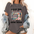 Funny Sewing Shirt for Women WB shield Clean House House FOG Mouse TNF Sign FOG WB shield Broken Sewing Machine Graphic...