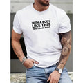Funny Slogan Pattern Print Men's Comfy T-shirt, Graphic Tee Men's Summer Outdoor Clothes, Men's Clothing, Tops For Men...
