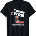 Funny TRUMP WON 2025 INAUGURATION DAY Outlaw Again Winner T-Shirt Hoodie, Sweatshirt | RetroVerseTees.com