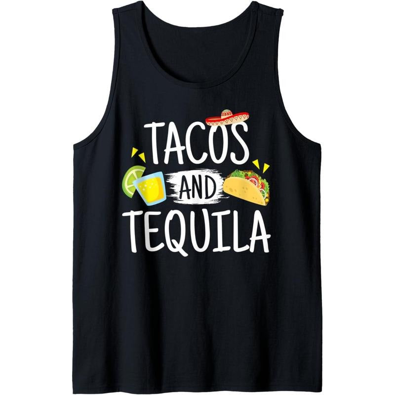 Funny Tacos And Tequila Mexican Sombrero Tank Top Made in USA T-Shirts, Hoodie, Sweatshirt | RetroVerseTees.com