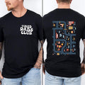 Funny Tired Dads Club 2 Sides Tee, Play Cars On Dad's Back Mat Road Car Race Track Shirt, New Dad Gift, Two-Sided...