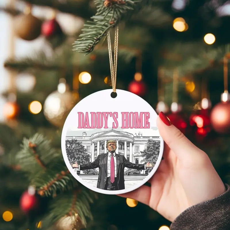 Funny Trump Daddy Ornament, Political Trends, Trump 2024 Gifts, Election 2024 Ornament, Funny Trump Ornament, Holiday...