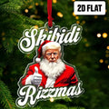 Funny Trump Santa Merry Skibidi Rizzmas Acrylic Ornament, Ohio Skibidi Toilet Rizz. Ornament Gift for Him, Skibidi...