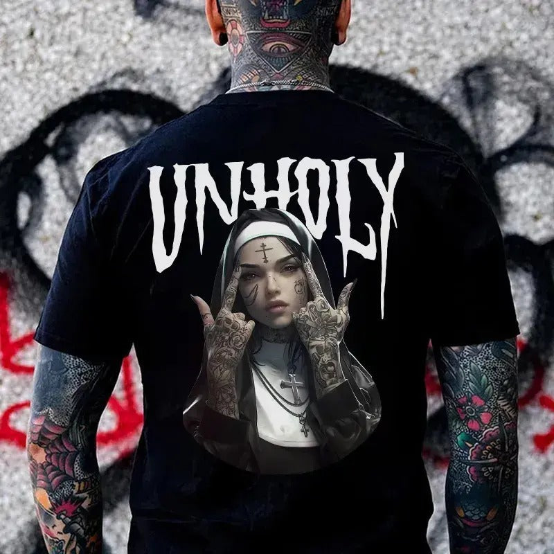 Funny Unholy Nun T-Shirt - hodiee sweater men and women Hoodie, Sweatshirt | RetroVerseTees.com
