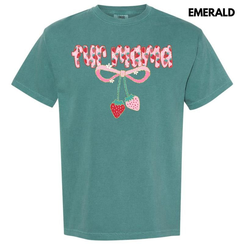 Fur Mama Strawberry Coquette Comfort Colors T-Shirt 'NLB' Hoodie, Sweatshirt | RetroVerseTees.com