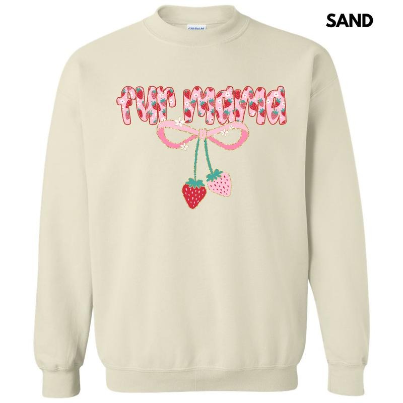 Fur Mama Strawberry Coquette Sweatshirt 'NLB' T-Shirts, Hoodie | RetroVerseTees.com