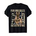 Fur Missiles Teaching Criminals Blue Line K9 Dog Unit Police T-Shirt Made in USA Hoodie, Sweatshirt | RetroVerseTees.com