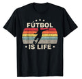 Futbol Is Life Soccer Funny Football Lover Vintage T-Shirt Menswear Top Hoodie, Sweatshirt | RetroVerseTees.com