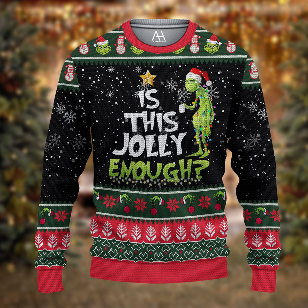 Christmas Gifts Is This Jolly Enough 3D Ugly Sweater Jumper