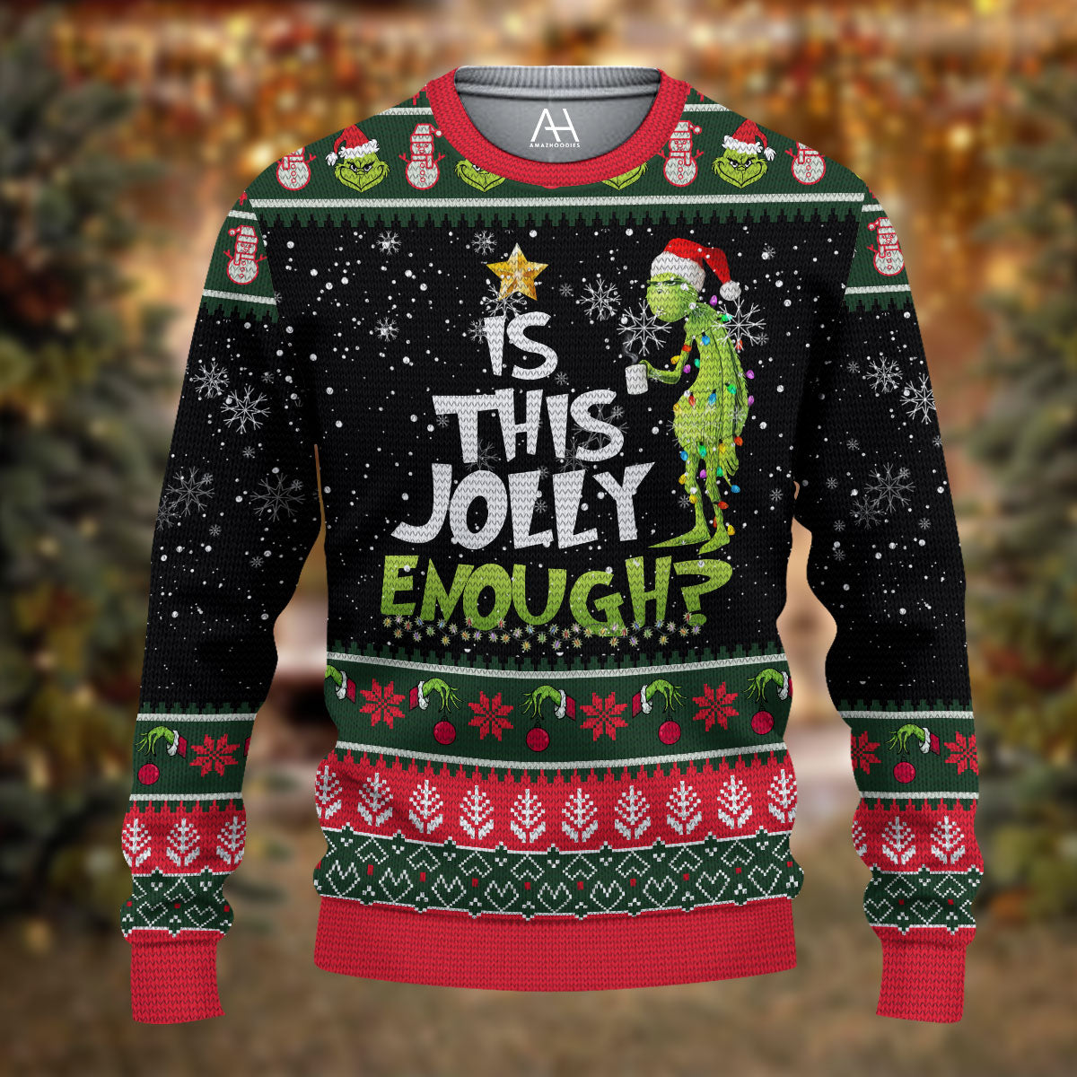 Christmas Gifts Is This Jolly Enough 3D Ugly Sweater Jumper