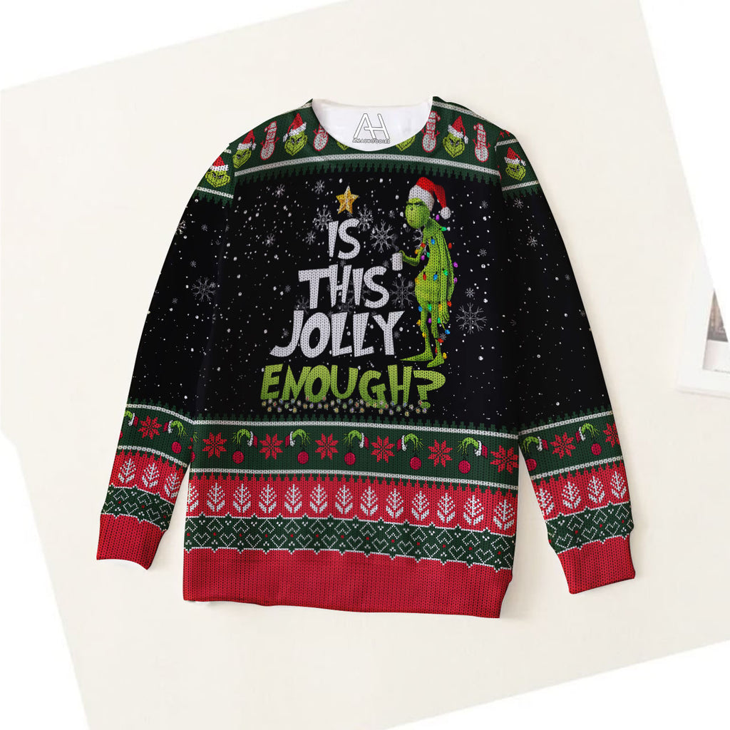 Christmas Gifts Is This Jolly Enough 3D Ugly Sweater Jumper