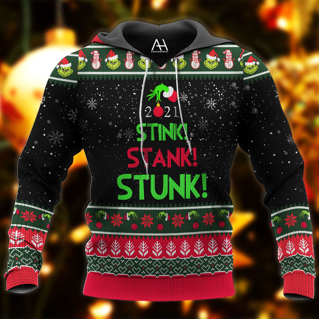 Christmas Gifts Stink Stank Stunk 3D Ugly Sweater Jumper